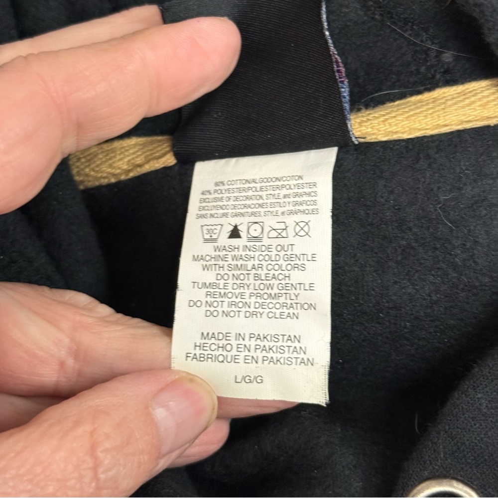 NFL Team Apparel New Orleans Saints Women's Black Hoodie, Gold Fleur-de-lis. Lg - Picture 6 of 7